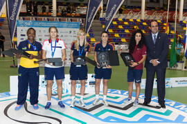 Premio al Equipo Ideal femenino. Acto de clausura y entrega de medallas. 14º Campeonato del Mundo Universitario de Fútbol Sala 2014 (FUTSAL). Antequera. Julio de 2014