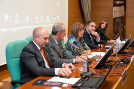 Intervención de Adelaida de la Calle. Inauguración de la reunión de la Conferencia de Decanos de Economía y Empresa. Edificio del Rectorado. Noviembre de 2014