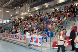 Público asistente a la ceremonia de apertura del IX Campeonato de Europa Universitario de Fútbol Sala. Antequera. Julio de 2013