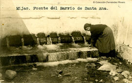 Mijas (Málaga), fuente del barrio de Santa Ana. Fotógrafo desconocido
