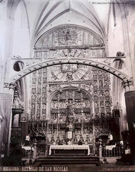 Burgos, iglesia de San Nicolás, retablo. Ribot.