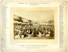 Versalles, prisión de Chantiers, interior de la prisión con retratos de las mujeres detenidas, 15 de agosto de 1871. E. Appert