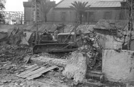 Derribo viviendas del Arroyo del Cuarto. 1958-12. Inundaciones de 4 de diciembre de 1958. Málaga, España.