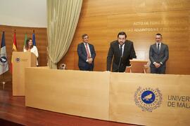 Toma de posesión de Sergio Fortes Rodríguez como nuevo Vicerrector Adjunto de Transferencia de la Universidad de Málaga. Edificio del Rectorado. Abril de 2024