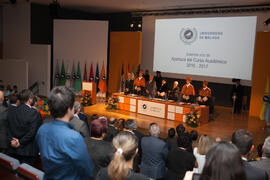 Apertura del Curso Académico 2016/2017 de la Universidad de Málaga. Salón de actos de la Escuela de Ingenierías Industriales. Septiembre de 2016