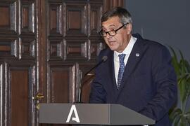 Teodomiro López en su toma de posesión como Rector de la Universidad de Málaga. Palacio de San Telmo, Sevilla. Febrero de 2024