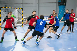 Partido Universidad de Montpellier - Universidad de Frankfurt. Categoría masculina. Campeonato Europeo Universitario de Balonmano. Antequera. Julio de 2017