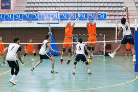 Partido masculino Universidad de Málaga - Universidad de Vigo. Campeonato de España Universitario de Voleibol. Complejo Polideportivo Universitario. Abril de 2018