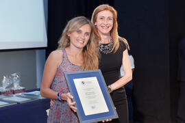 Entrega de distinciones en la gala del deporte de la Universidad de Málaga. Mayo de 2014