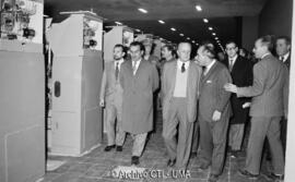 Visita de autoridades con motivo de la inauguración oficial de lndustrias Textiles del Guadalhorce, INTELHORCE. Málaga. Febrero de 1963