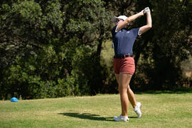 Jugadora de la Universidad de Málaga. Campeonato Europeo de Golf Universitario. Antequera. Junio de 2019