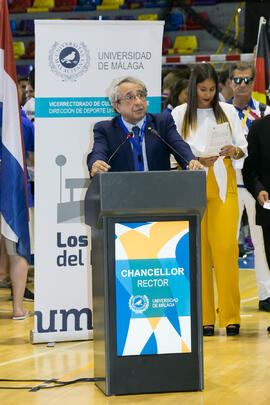 José Ángel Narváez. Ceremonia de inauguración del Campeonato Europeo Universitario de Balonmano. Antequera. Julio de 2017