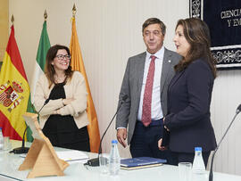 Toma de posesión de Ana José Cisneros Ruiz como nueva decana de la Facultad de Ciencias Económicas y Empresariales de la Universidad de Málaga. Campus de El Ejido. Enero de 2025