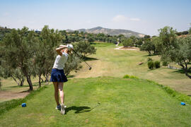 Jugadora de la Universidad de San Galo. Campeonato Europeo de Golf Universitario. Antequera. Junio de 2019