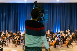 Concierto de Bandas Sonoras de la 30 edición de Fancine de la Universidad de Málaga. Auditorio de la Escuela Técnica de Ingeniería de Telecomunicaciones e Informática. Noviembre de 2020