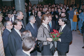 Inauguración de la Facultad de Psicología y la Biblioteca General por parte de la Infanta Elena. Campus de Teatinos, Málaga. Diciembre de 1993