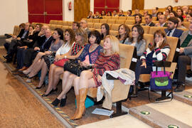 Asistentes al homenaje de Unicaja a la Facultad de Económicas. Paraninfo. Abril 2015