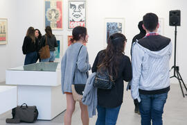 Inauguración de la sala de exposiciones "Espacio Cero" en el Contenedor Cultural. Campus de Teatinos. Abril de 2019