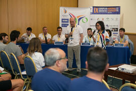 Acto para el sorteo del calendario de competición. Campeonato Europeo Universitario de Balonmano. Antequera. Julio de 2017