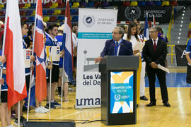 José Ángel Narváez. Ceremonia de inauguración del Campeonato Europeo Universitario de Balonmano. Antequera. Julio de 2017
