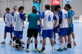Partido Universidad de Barcelona - Universidad de Basilea. Categoría masculina. Campeonato Europeo Universitario de Balonmano. Antequera. Julio de 2017
