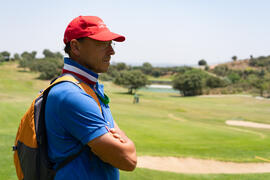 Entrenador de la Universidad Toulouse Capitole. Campeonato Europeo de Golf Universitario. Antequera. Junio de 2019