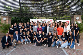 Autoridades y voluntarios. Welcome to UMA. Bienvenida a los alumnos de intercambio internacional de la Universidad de Málaga. Jardín botánico. Octubre de 2019