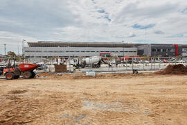 Obras del nuevo Pabellón de Gobierno. Campus de Teatinos. Abril de 2021