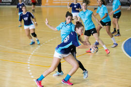 Partido Universidad de Málaga - Universidad de Aveiro. Categoría femenina. Campeonato Europeo Universitario de Balonmano. Antequera. Julio de 2017