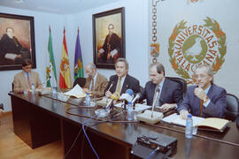 Presentación de los planos de la ampliación del Campus de Teatinos. Julio de 1996. Málaga.