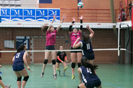 Partido femenino Universidad de Málaga - Universidad de A Coruña. Campeonato de España Universitario de Voleibol. Complejo Polideportivo Universitario. Abril de 2018
