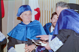 Investidura como Doctor "Honoris Causa" de D. Jacques-Louis Lions por la Universidad de Málaga. Teatro María Cristina. Enero de 1994