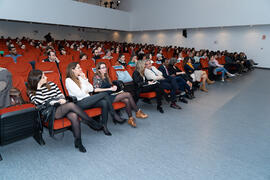 Asistentes a "Dialogando" con Ousman Umar. Facultad de Estudios Sociales y del Trabajo. Marzo de 2020