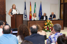Katia Westerdahl en la graduación de alumnos del CIE-UMA el Día del Español. Centro Internacional de Español de la Universidad de Málaga. Junio de 2016