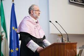 José Miguel Rodríguez Santos en la Apertura del Curso Académico 2015/2016 de la Universidad de Málaga. Paraninfo. Septiembre de 2015