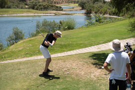 Jugada en el Campeonato Europeo de Golf Universitario. Antequera. Junio de 2019