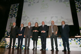 Foto de grupo. Acto del 25 Aniversario del Parque Tecnológico de Andalucía. Palacio de Ferias y Congresos de Málaga. Noviembre de 2017