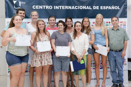Graduación del alumnado del CIE de la Universidad de Málaga. Centro Internacional de Español. Junio de 2015