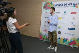Pelayo Díaz. Curso "Influencers, camino al éxito". Cursos de verano 2018 de la Universidad de Málaga. Marbella. Julio de 2018