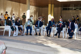 Participantes en el homenaje a los sanitarios en la Facultad de Medicina de la Universidad de Málaga. Campus de Teatinos. Octubre de 2021