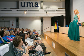 Actuación de la soprano Ascensión Padilla. Graduación y clausura del curso del Aula de Mayores de la Universidad de Málaga. Campus de Teatinos. Junio de 2018