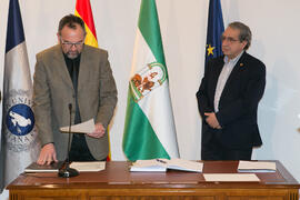 Toma de Posesión de José María Alonso Calero como Director de Secretariado de Cultura de la Innovación de la Universidad de Málaga. Edificio del Rectorado.  Marzo de 2016