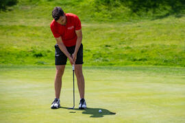 Jugador de la Universidad de Stirling. Campeonato Europeo de Golf Universitario. Antequera. Junio de 2019