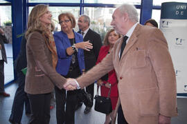 Visita oficial de la Ministra Cristina Garmendia al nuevo edificio de Bioinnovación de la UMA ubicado en el PTA. Octubre de 2009