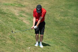 Jugador de la Universidad de Stirling. Campeonato Europeo de Golf Universitario. Antequera. Junio de 2019
