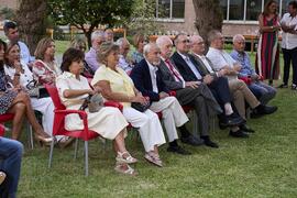 Asistentes al acto homenaje al personal jubilado de la Facultad de Ciencias Económicas y Empresariales. Campus de El Ejido. Septiembre de 2022