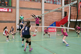 Partido femenino Universidad de Málaga - Universidad de A Coruña. Campeonato de España Universitario de Voleibol. Complejo Polideportivo Universitario. Abril de 2018