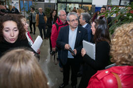 José Ángel Narváez. Inauguración de la exposición "Diversas capacidades (in)visibles". Facultad de Ciencias de la Educación y Psicología. Noviembre de 2017
