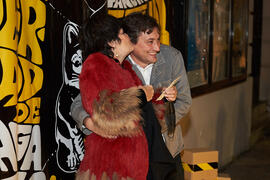Tecla Lumbreras y Rafael Ventura en photocall. Inauguración de la 31ª edición de Fancine de la Universidad de Málaga. Cine Albéniz. Noviembre de 2021