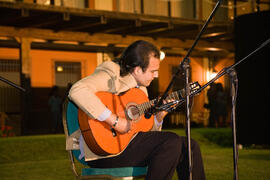 Actuación de un guitarrista. Inauguración del Campeonato Mundial Universitario de Golf. Antequera Golf. Junio de 2010